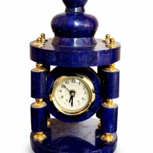 4180 gm Handcrafted High Quality Lapis Lazuli Clock Decorative Tower from Afghanistan 300*150*150mm
