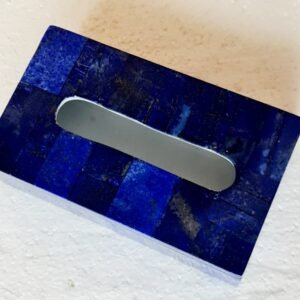 Handmade Royal Blue Lapis Lazuli Tissue Box, Home Decor from Afghanistan