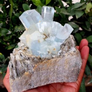 High Quality Sky Blue Aquamarine Crystal Cluster – 2130g