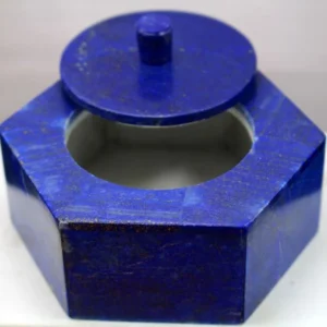 325g Handmade Royal Blue Lapis Lazuli & Marble Jewelry Box – Decorative (84 × 62 mm)