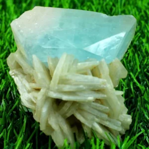 Top Quality Aquamarine (Morganite Variety) Crystal with Albite – 102g