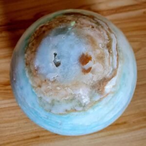 5.830 kg Handmade Caribbean Blue Calcite & Aragonite Polished Sphere – 160 mm