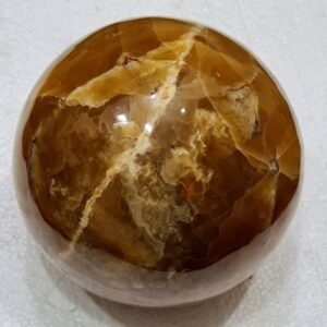 6.8 kg Handmade Honey Calcite Polished Sphere – 170 mm