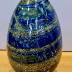 7.720 kg XXL Museum Size Lapis Lazuli Polished Egg with Golden Pyrite @Afghan-220*150*150mm